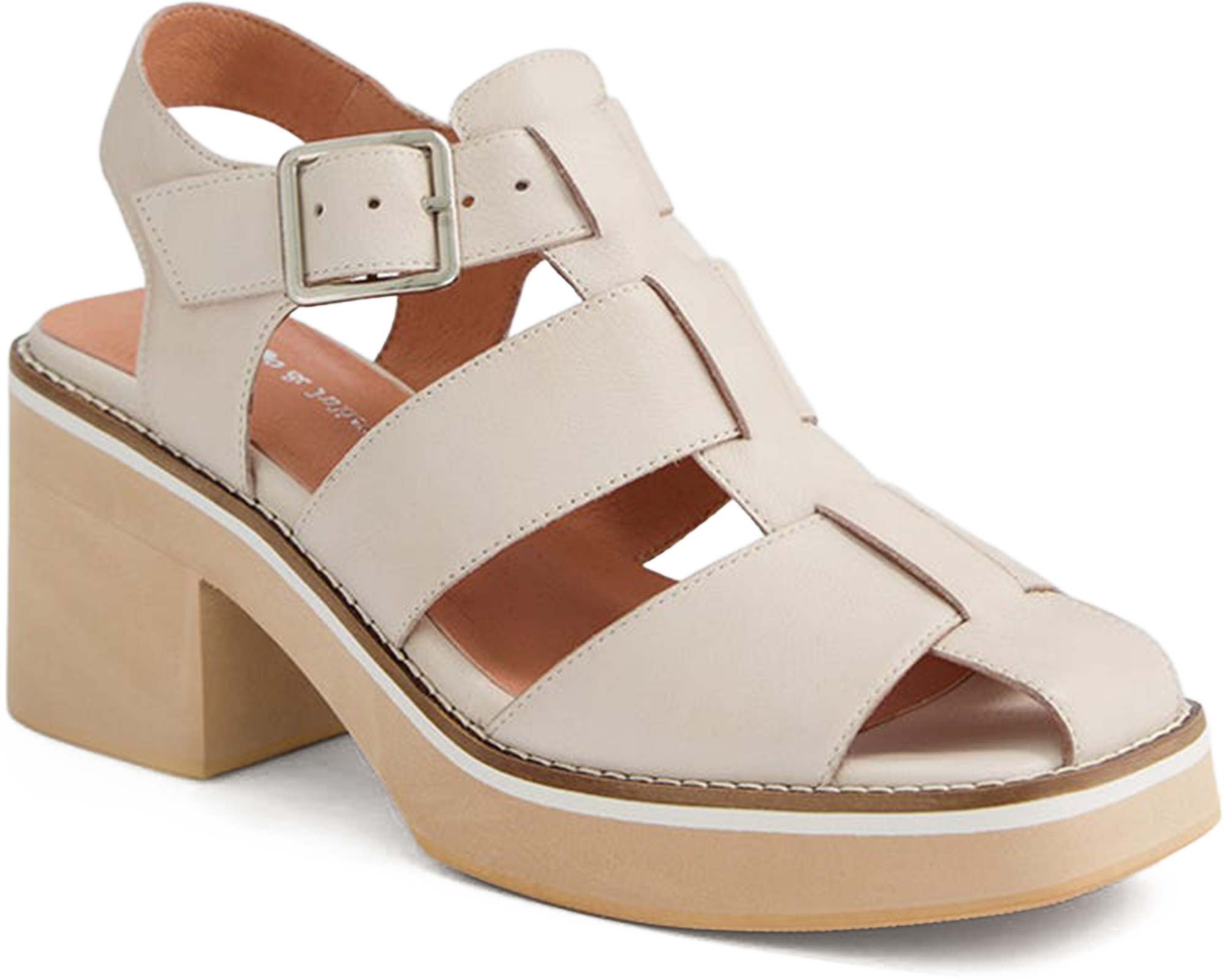 dj lily white Django & Juliette Jear Sandal in Almond Leather. Sku: DJ18105NLSLE