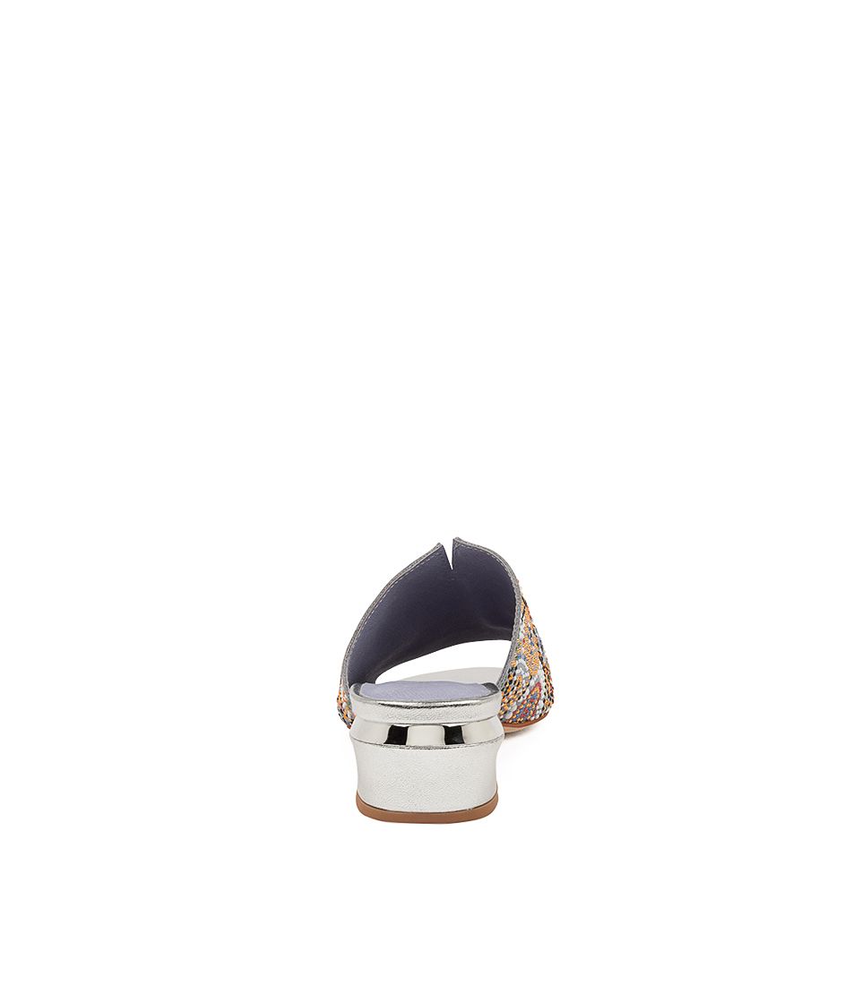 Rear View Women's Django & Juliette Tammy Sandal In Denim Suede Sku: Dj13299Dadsu