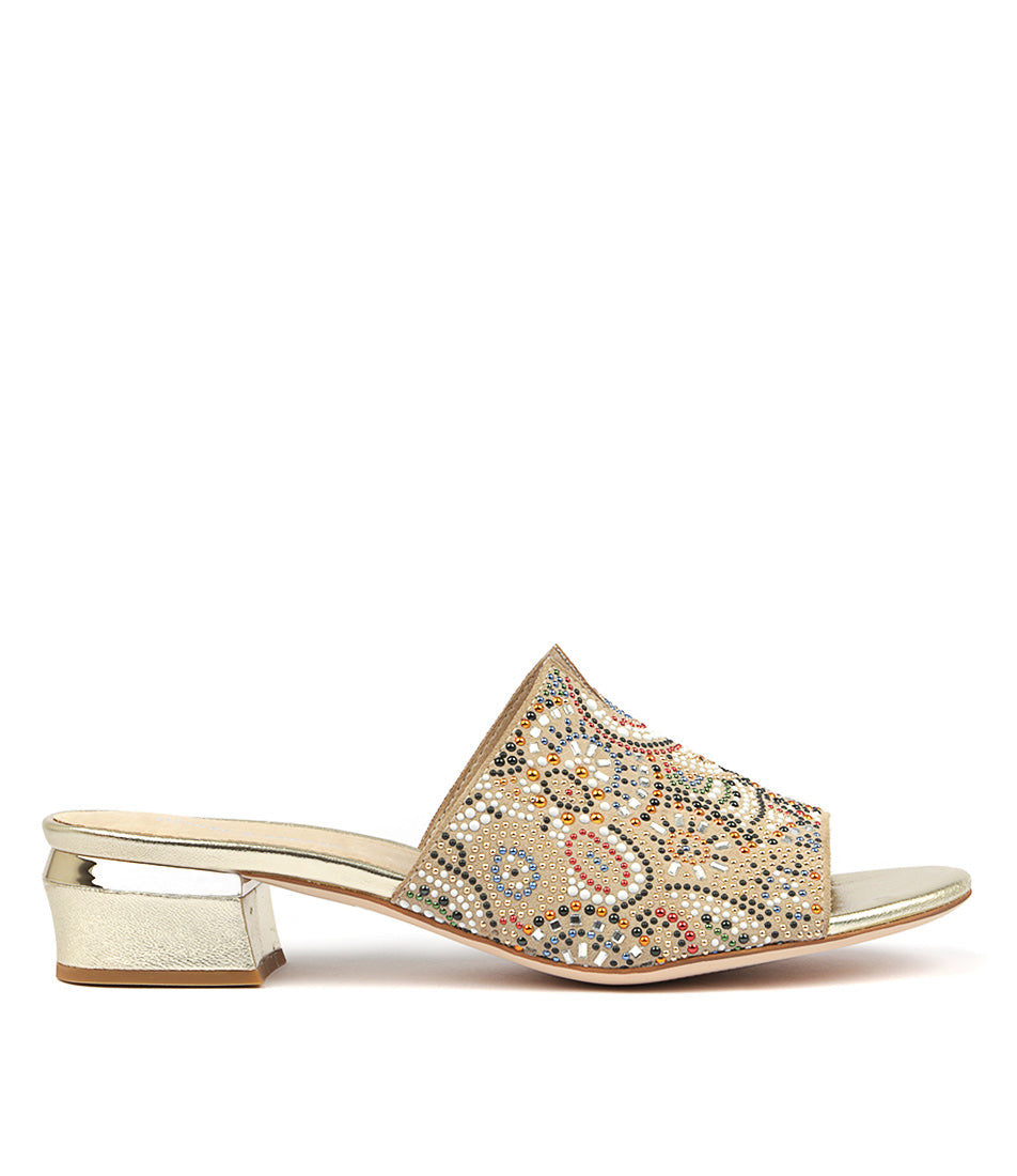 Outside View Women's Django & Juliette Tammy Sandal In Beige Suede Sku: Dj13299N03Su