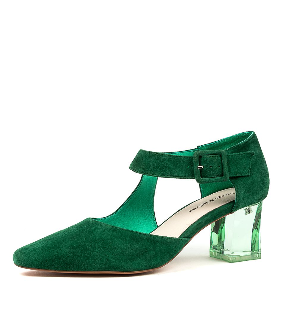 Side View Women's Django & Juliette Shoe in Emerald Suede Sku: DJ15117H15SU