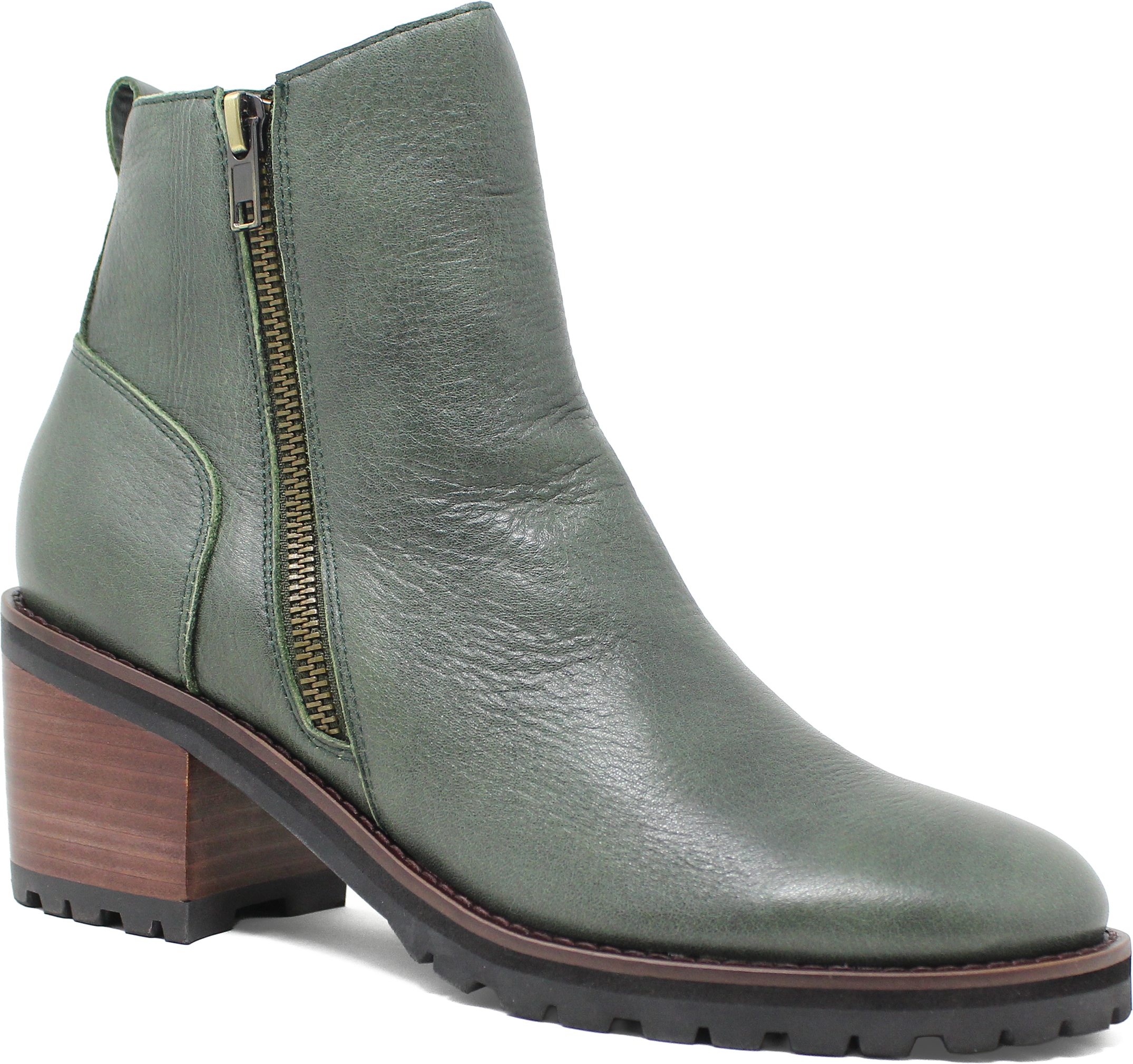 Django & Juliette Birdi Boot in Dark Olive Leather. Sku: DJ20085HK3LE
